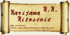 Marijana Mitošević vizit kartica